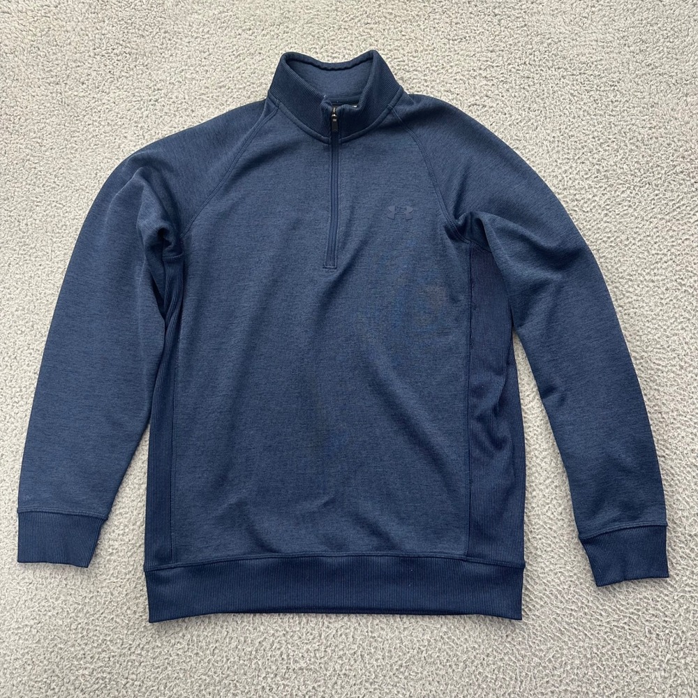 Under Armour Mens Storm Sweater Fleece 1/4 Zip Pullover Navy Blue 1264965 Medium